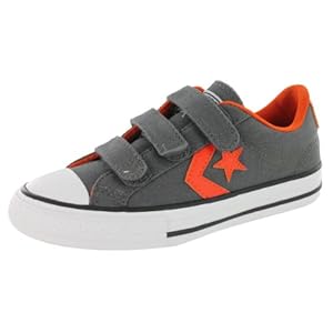 Converse Boys' Chuck Taylor Star Player EV3 Canvas Sneaker Charcoal 2 M US