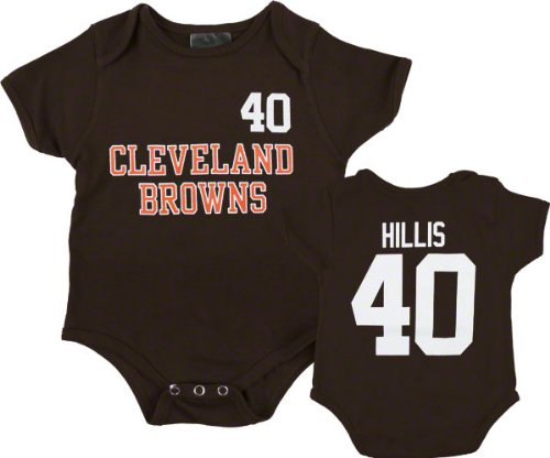 Cleveland Browns Newborn Brown Reebok Peyton Hillis Name & Number Creeper