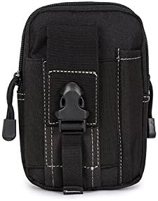 Outdoor Leisure Sports Belt Waist Packs Tactical Pockets Hanging Bags With Smart Phones Holder For Iphone 5.5 Inch(Hook Black)