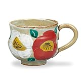 マグカップ　紅白椿　九谷和窯 【九谷焼】