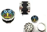 Drum alike,Skull n Brid,Rose,3 Parts,Metal Herb Grinder, + Free Brass Pipe Screens.