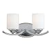 Quoizel EI8602C Ellis 8-Inch Bath Bar with Two Lights with White Opal Etched Glass, Polished Chrome Finish Image