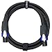 GLS Audio 6 feet Speaker Cable 12AWG Patch Cords - 6 ft Speakon to Speakon Professional Cables Black Neutrik NL4FX (NL4FC) 12 Gauge Wire - Pro 6' Speak-on Cord 12G - Single