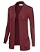 Doublju Womens Basic Thin Open Front Cardigan With Pockets (Made In USA)