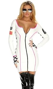 Forplay Women's Clutch Cutie Adult Sized Costumes, White, Small/Medium