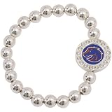 Boise State Broncos Round Crystal Beaded Stretch Bracelet