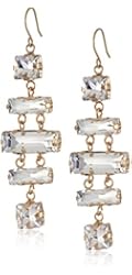 Kenneth Cole New York "Social Items" Mixed Faceted Bead Chandelier Drop Earrings