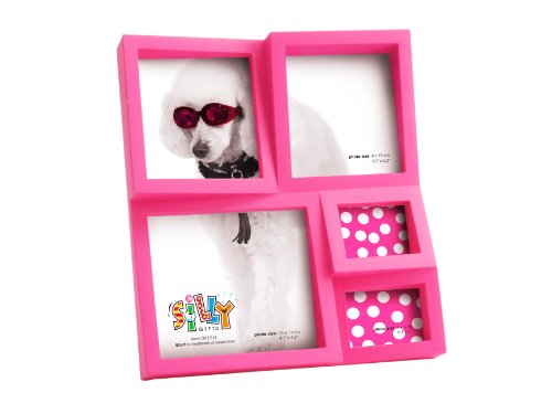 Present Time Silly Collage-Bilderrahmen, Kunststoff, fluoreszierendes Pink