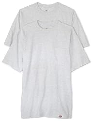 Dickies Men's 2-Pack Short Sleeve Pocket T-Shirts, Ash Gray, Medium