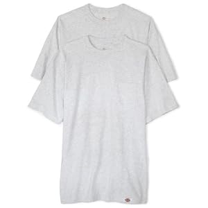 Buy Dickies Mens 2-Pack Short Sleeve Pocket T-Shirts, Ash Gray, Extra Large by Dickies