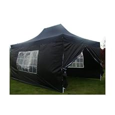 NEW WATERPROOF 3M X 4.5M POP UP TENT GAZEBO MARQUEE PARTY TENT CANOPY+ 4 SIDES (BLACK)