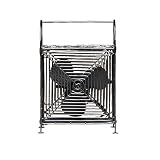7 Natural Rattan Desktop Fan - Black Square