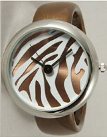 Brown Zebra Bangle Watch