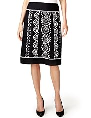 Per Una Linen Blend A-Line Embroidered Skirt