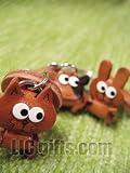 * CAT * Mini Zodiac 3D Animal Cell Phone Charms VANCA Craft Petit Mascot Leather