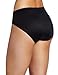 Warner's Women's No Wedgies No Worries Hi Cut Brief Panty, Rich Black, Medium