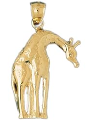 Dazzlers Solid 14k Gold Giraffe Charm Pendant Available in three colors from jewelsberry (weights: 7.2 grams only)