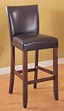 Kansas Brown Leather Cherry Bar Stool (Set of 2)