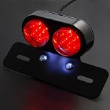 Black Bracket Dual Clear Lens 12V LED White Red Motorcycle Brake Tail Light Lamp... by Astra Security