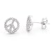 0.28 Carat 14KWG Diamond PEACE Earrings