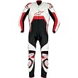 Alpinestars Tech 1-R Men's 1-Piece Leather Street Bike Motorcycle Race Suits - Black/White/Red