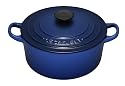Le Creuset Cast Iron Round Casserole, Graded Blue, 18 cm