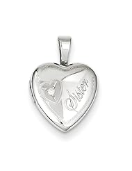 Sterling Silver & Diamond Sister Heart 12mm Heart Locket