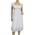 White Cotton Empire Waist Plus Size SunDress