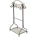 Wrought Iron Bathroom Valet - Brown Rust Finish