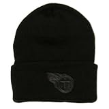  : Tennessee Titans Black Tonal Logo Cuffed Knit Hat