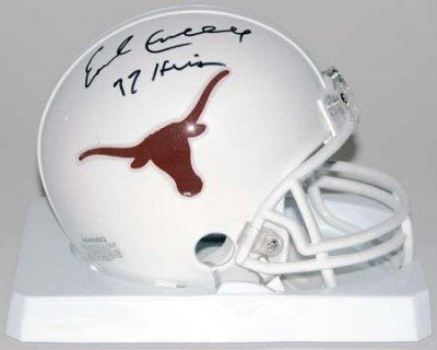 Earl Campbell Autographed/Hand Signed University of Texas Longhorns Mini Helmet with 77 Heisman Inscription