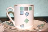 Bone China Houseware Classic Coffee and Tea Cups and Saucers, Set of 6