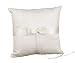 Hortense B. Hewitt Wedding Accessories Satin and Swirls Ring Pad, Ivory, 8-Inch Square