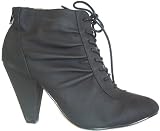 BOTTINES NOIRS A LACET TALON HAUT