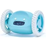 Clocky Alarm Clock On Wheels, Aqua