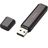 ELECOM USB�t���b�V�� NU 8GB PASS�Z�L�����e�B�@�\�t �u���b�N MF-NU2A08GBK