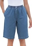 Woman Within Plus Size Mock Fly Denim Shorts