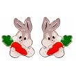 Looney Tunes Sterling Silver Bugs Bunny Earrings