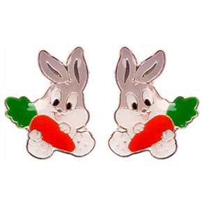 Looney Tunes Sterling Silver Bugs Bunny Earrings