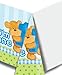 Creative Converting Bears First Birthday Plastic Table Cover, Blue, Rectangle 54 x 108