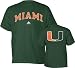 NCAA Men's Miami Hurricanes Relentless Tee Shirt (Dark Green, Small)