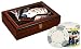 Triple Crown Poker Chip Set, 200 11.5 gram Clay Composite Chips w/Elegant Lacquer Finish Wood Case