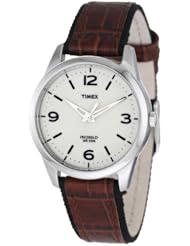 Timex Womens T2N640 Weekender Classic Casual Brown Leather Strap Watch
