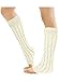 V28Fashion Ribbed Cable Knit Trimmed Soft Footless leg Warmers