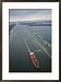 An Aerial View of a Barge Moving on the Intercoastal Waterway Collections Framed Photographic Poster Print by Joel Sartore, 21x29