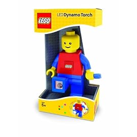 Lego Hand Crank Dynamo Flash Light Torch Man - 7.5 Inches