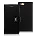 GOOSPERY Rich Wallet for Apple iPhone 6S Case (2015) iPhone 6 Case (2014) Extra Card Slots Leather Flip Cover (Black) IP6-RIC-BLK