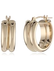 Duragold 14k Gold Polished Hoop Earrings