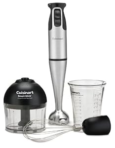 Cuisinart CSB-79 Smart Stick 2-Speed 200-watt Immersion Hand Blender with Attachments