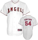 Ervin Santana Jersey: Adult 2010 Majestic Home White Replica #54 Los Angeles Angels of Anaheim Jersey